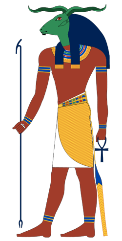 Resa till Egypten, gud Khnom